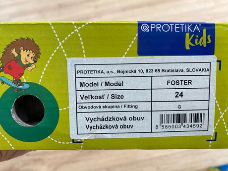 Prechodná obuv protetika foster 23,24, protetika,23