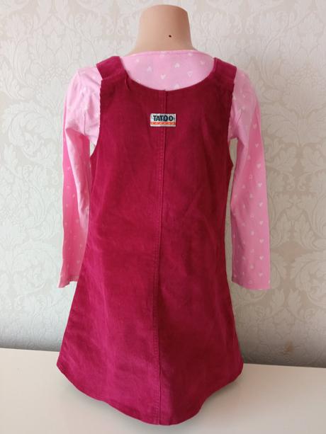 Dievčenské menčestrové šaty s trakmi (122), modelko,122