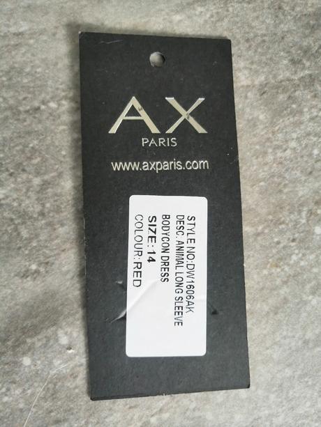 Čiernočervené šaty ax paris, v42-44, 42