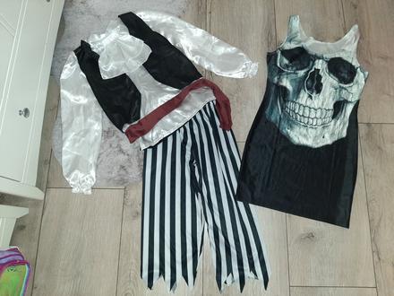 Kostým na karneval pirát a smrtka,