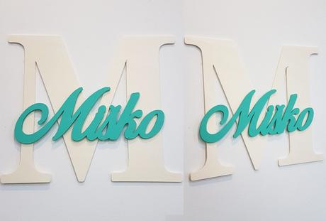 Písmeno s menom cca 30-35cm, 