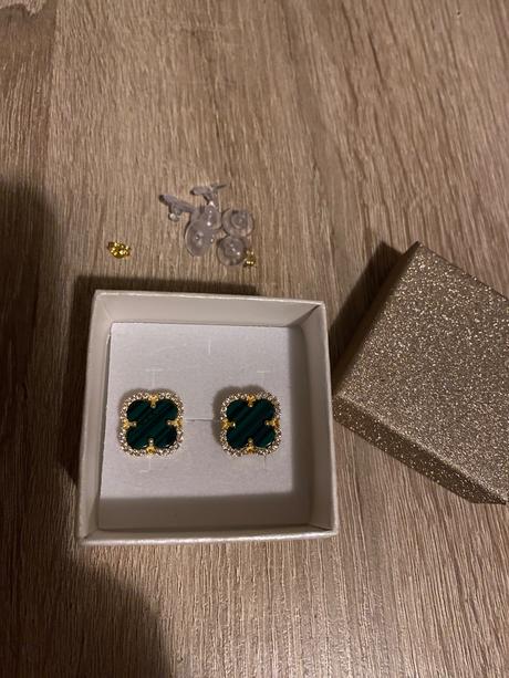 Luxusné náušnice pravé striebro s malachitom, 