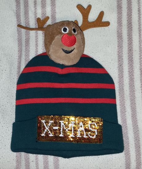 Zimná čiapka so sobíkom velk.134/152, h&m,134