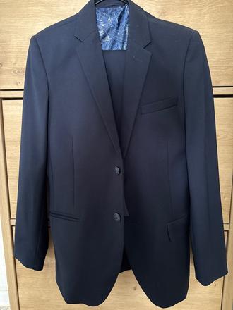 Pánsky tmavomodrý oblek slim 170/92, 170