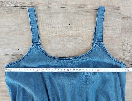 Denimové šaty na ramienka edc, s