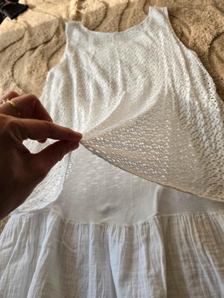 Ľahké biele letné šaty, xl