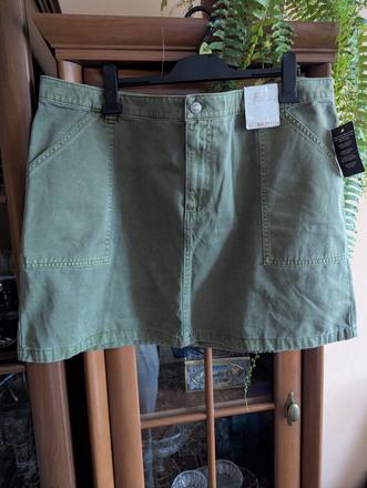 Nová dámska khaki sukňa, f&f,<50 - xxxl