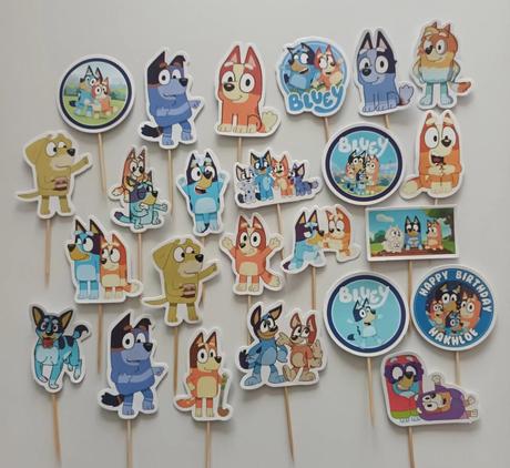 Tortový zápich bluey (15ks) - skladom, nv-11, 