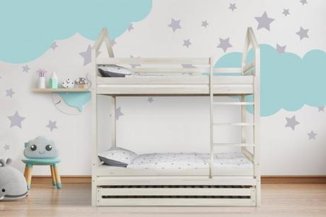 Drevená poschodová posteľ domček,rôzne veľkosti, šírka (cm): 90,dĺžka (cm): 200