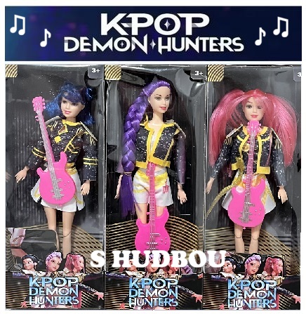 K-pop demon hunters bábika s hudbou,