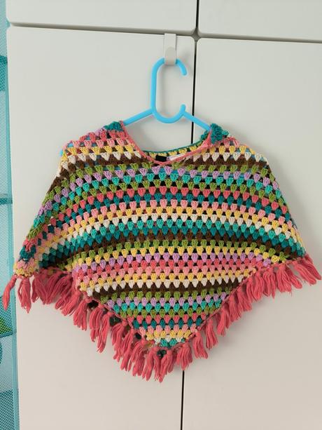 Farebné pletené pončo, gap,80