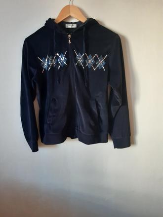 Zamatová mikina y2k, m