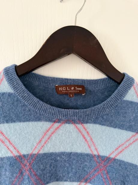 Modrý kašmírový sveter, l