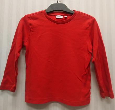 Dievčenské červené tričko, ovs, 110-116 cm, ovs,116