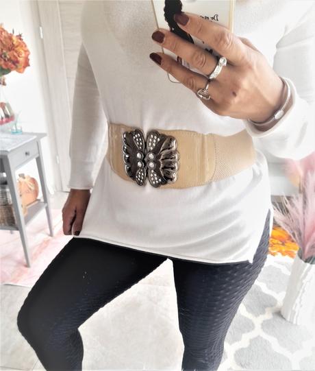 Elastický béžový opasok, 