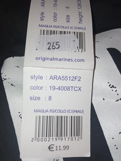 Chlapčenské čierne tričko dlhý rukáv friday,8 r., original marines,128