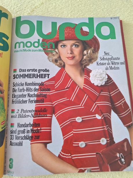 Zväzok retro burdy 1974 (1. polrok, čísla 1-6), 
