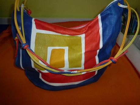 Ručne maľovaná kabelka astore-pravá koža, nenosená,