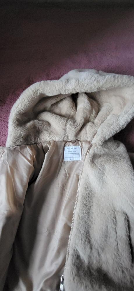 Dievčenská kožušinová bunda, primark,122