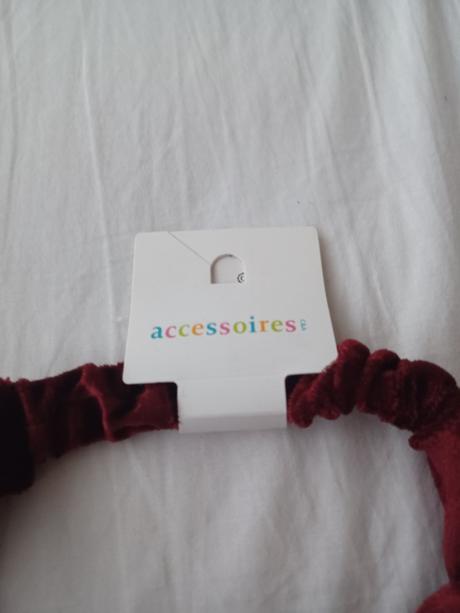 Bordová zamatová čelenka, c&a