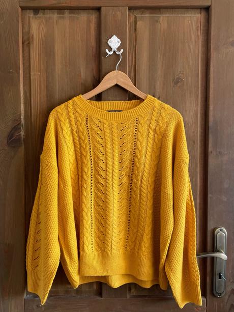 Horčicový pulóver, esmara,42