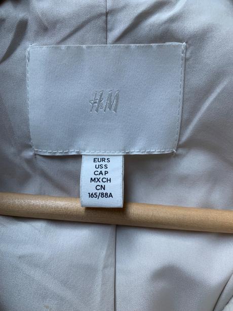 Oversize kremovy kabatik, h&m,xs