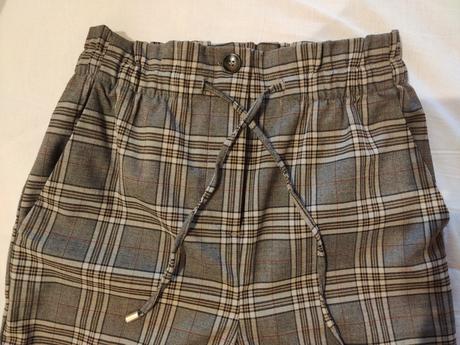 Dámske sivé kárované rovné nohavice f&f, f&f,38