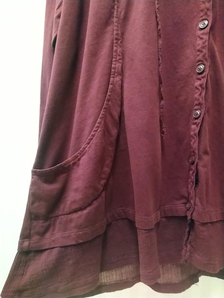 Dámska bordová predĺžená mikina, thea plus, xxxl, xxxl