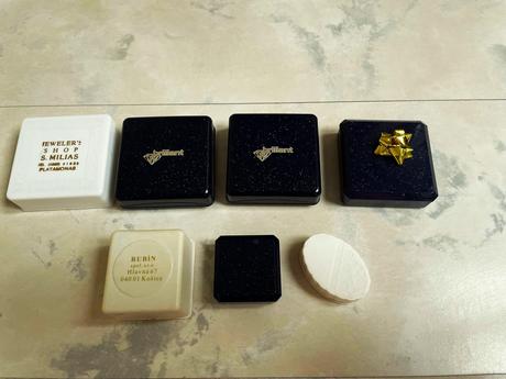 Darčekové obaly/kazetky na šperky/zlato 8 ks, 