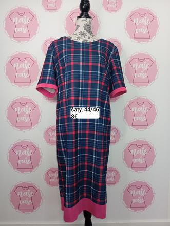 Šaty kockovane 44/46, 44