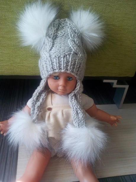 Zimná čiapočka so 4 brmbolcami, 62 - 158