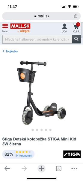 Kolobežka pre 2,5-ročného syna