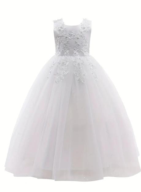 Šaty na prvé sväté prímanie čelenka balerínky, 152