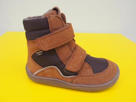 Detské barefoot zimné topánky froddo cognac membrá, froddo,23 - 35