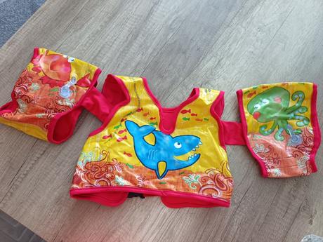 Plávacia vesta s rukávnikmi intex, 