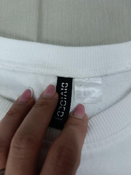 H&m divided crop mikina, h&m,l