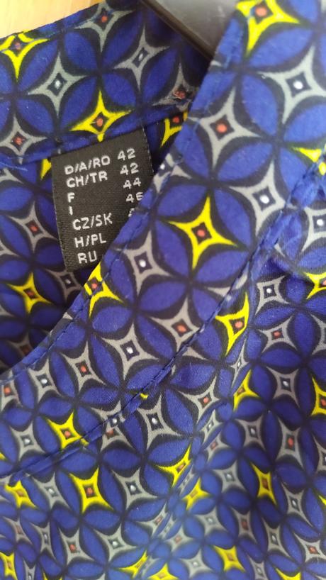 Modrá lesklá blúzka veľ. 42, tchibo,42