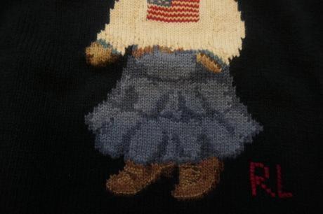 Ralph lauren bear ikonicky bavlneny sveter s/m, ralph lauren,s
