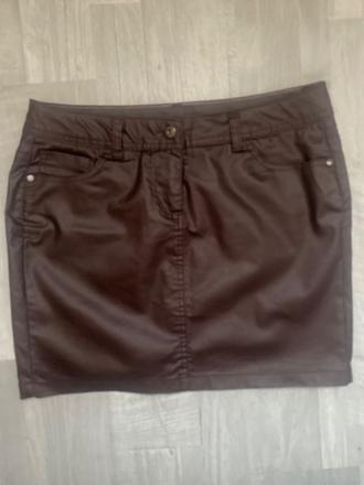 Bordovohnedä koženková sukňa 38, colours of the world,38