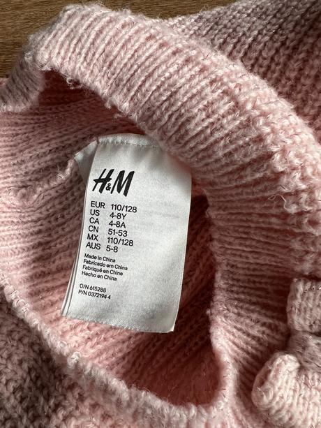 Čiapka + nákrčník h&m 110/128, h&m,110