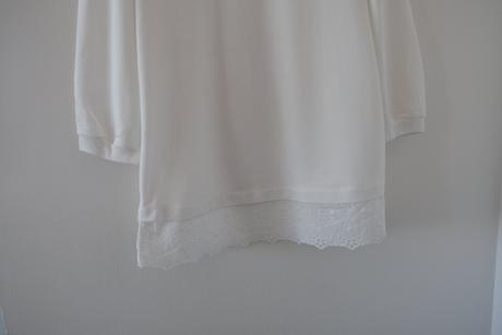 Biele tričko s krajkou, 40