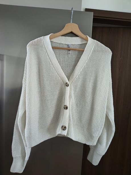 Page one kvalitný voľný biely sveter l-xl, xl