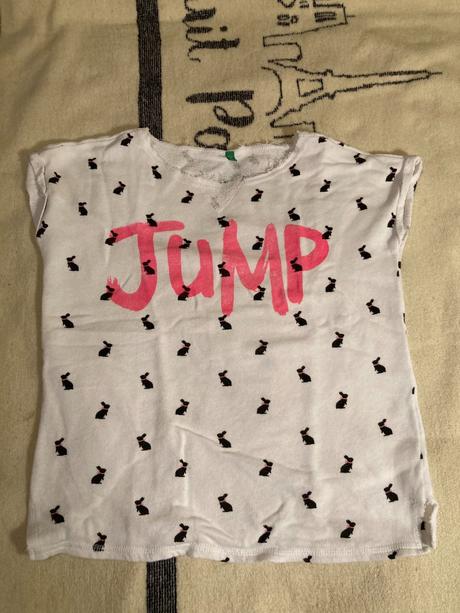 Benetton jump zajačikové oversized tričko, benetton,128