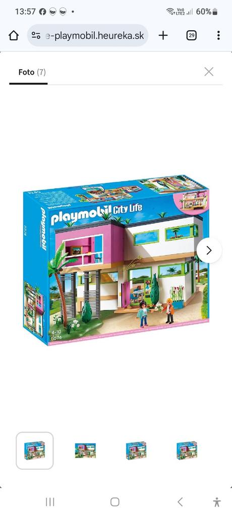 Playmobil obrovská vila+bazén+hosťovský dom+auto, 