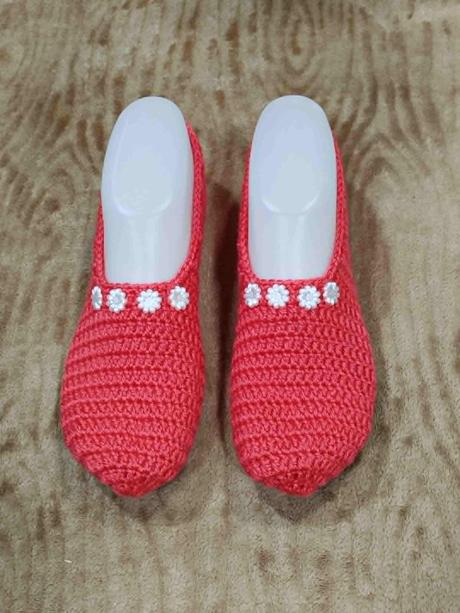Háčkované papučky 76, 39 / 40