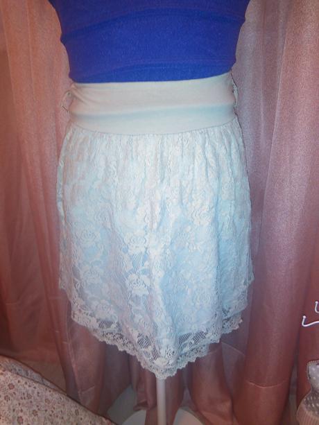 Sukna s čipkou, h&m,s