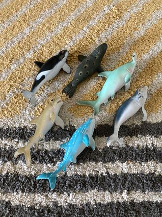 Zvieratká do vody 6ks 14-15cm, 