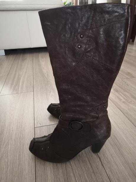 Kožené čižmy 2x obuté, 39