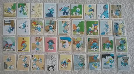 Šmolkovia nálepky panini, 