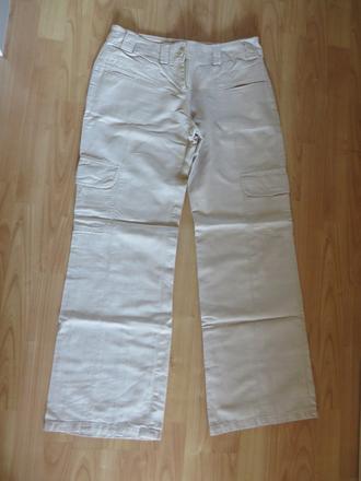 Krémové ľanové nohavice - promod - veľ. 40, promod,40